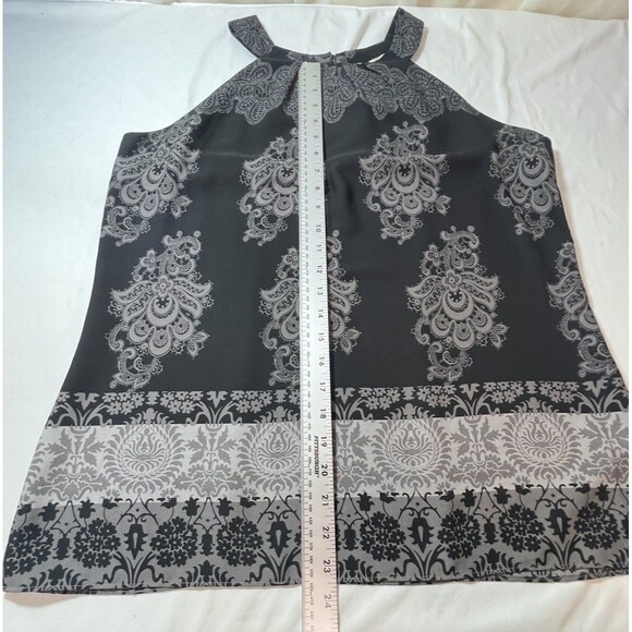 Violet + Claire Black & Gray Patterned Blouse Lightweight & Beautiful Size Large - Picture 3 of 8